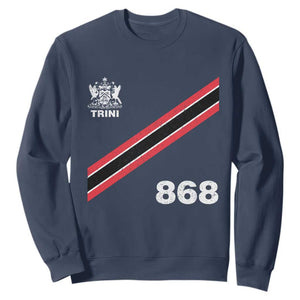 Trinidad and Tobago Flag Sweatshirt 868 Trini Soccer Fan TS10 Navy Print Your Wear