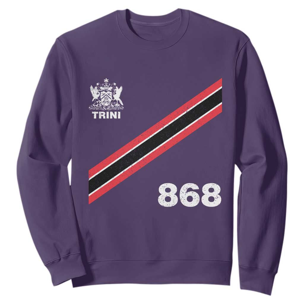 Trinidad and Tobago Flag Sweatshirt 868 Trini Soccer Fan TS10 Purple Print Your Wear