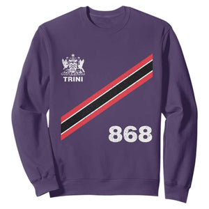 Trinidad and Tobago Flag Sweatshirt 868 Trini Soccer Fan TS10 Purple Print Your Wear