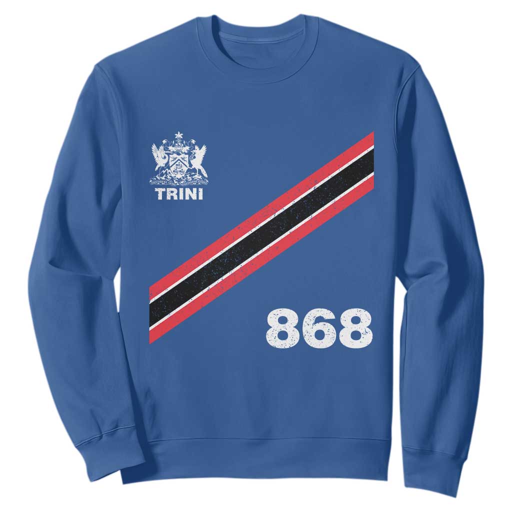Trinidad and Tobago Flag Sweatshirt 868 Trini Soccer Fan TS10 Royal Blue Print Your Wear