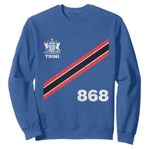 Trinidad and Tobago Flag Sweatshirt 868 Trini Soccer Fan TS10 Royal Blue Print Your Wear