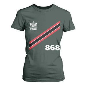 Trinidad and Tobago Flag T Shirt For Women 868 Trini Soccer Fan TS10 Dark Forest Green Print Your Wear