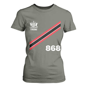 Trinidad and Tobago Flag T Shirt For Women 868 Trini Soccer Fan TS10 Military Green Print Your Wear