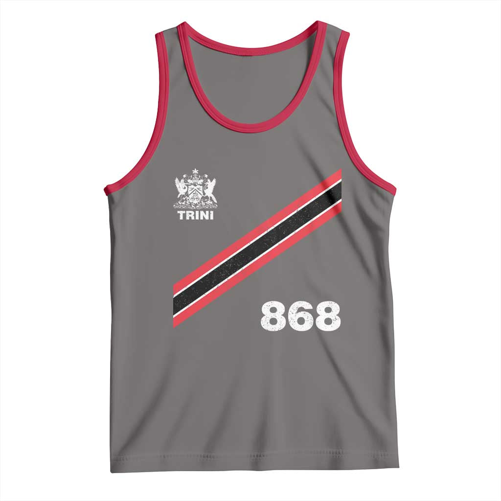 Trinidad and Tobago Flag Tank Top 868 Trini Soccer Fan TS10 Deep Heather Red Print Your Wear