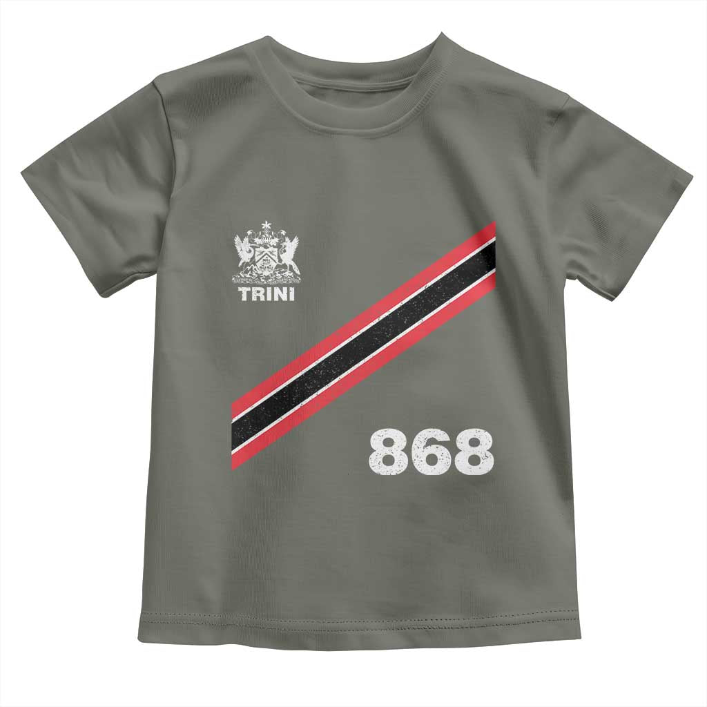 Trinidad and Tobago Flag Toddler T Shirt 868 Trini Soccer Fan TS10 Military Green Print Your Wear