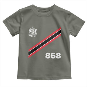 Trinidad and Tobago Flag Toddler T Shirt 868 Trini Soccer Fan TS10 Military Green Print Your Wear
