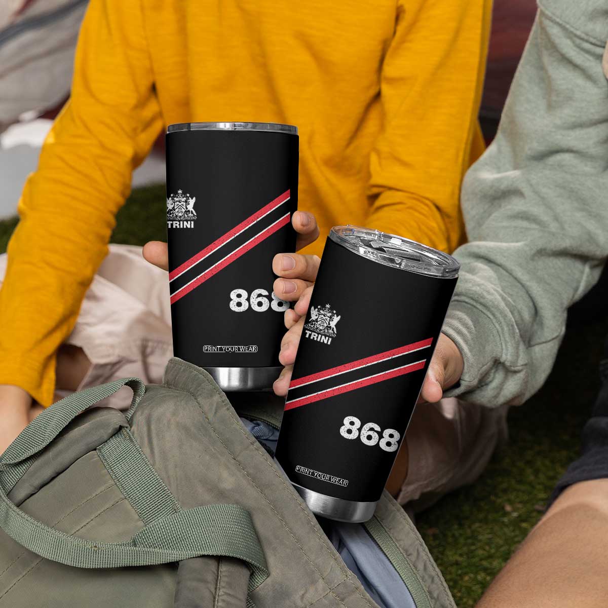 Trinidad and Tobago Flag Tumbler Cup 868 Trini Soccer Fan TS10 Print Your Wear