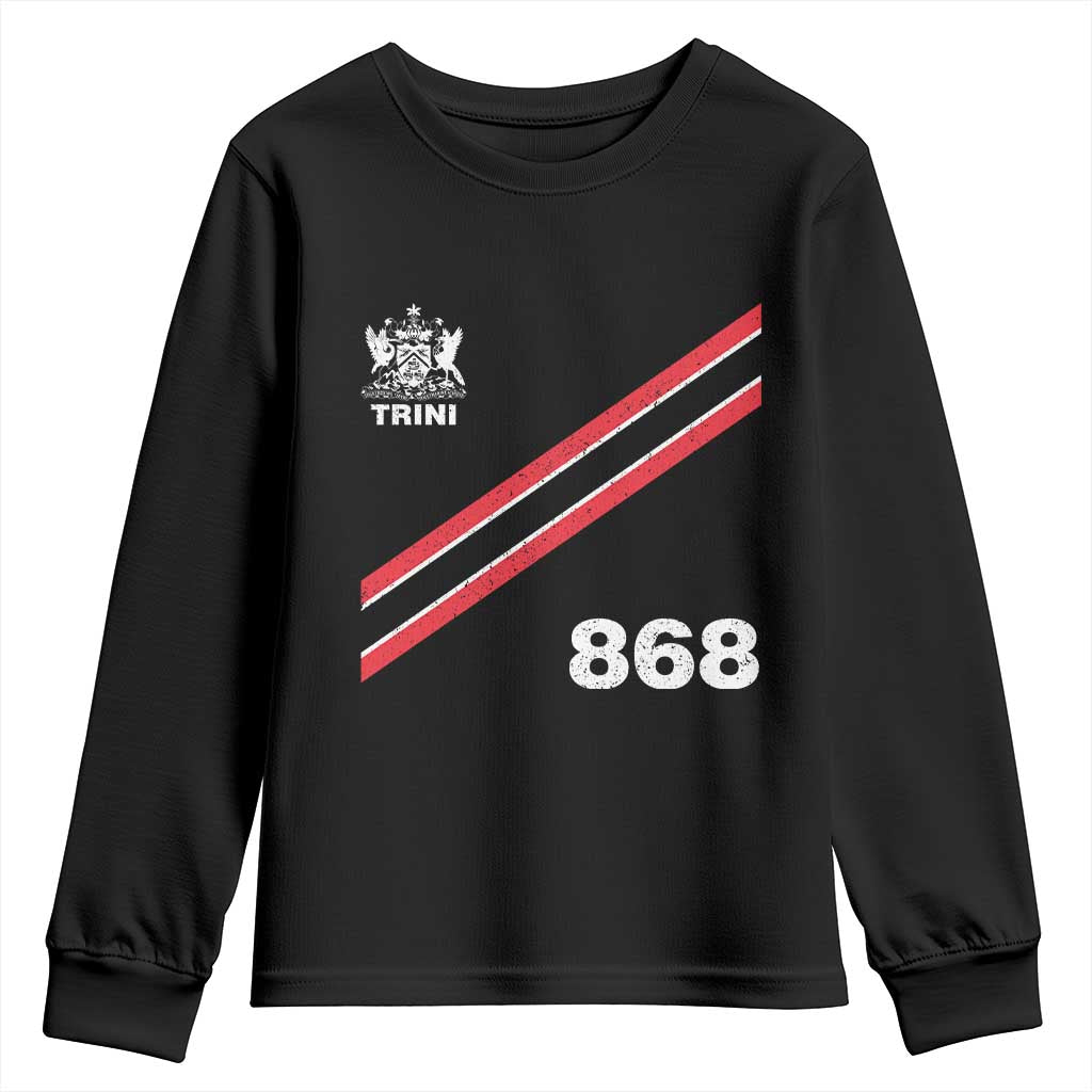 Trinidad and Tobago Flag Youth Sweatshirt 868 Trini Soccer Fan TS10 Black Print Your Wear