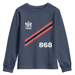 Trinidad and Tobago Flag Youth Sweatshirt 868 Trini Soccer Fan TS10 Navy Print Your Wear