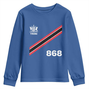 Trinidad and Tobago Flag Youth Sweatshirt 868 Trini Soccer Fan TS10 Royal Blue Print Your Wear