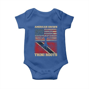 American Grown Trini Roots Baby Onesie Trinidad and Tobago USA Flag Trinidadian Proud Us TS10 Royal Blue Print Your Wear