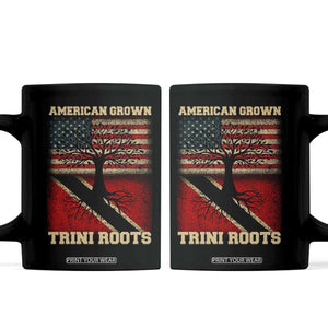 American Grown Trini Roots Coffee Mug Trinidad and Tobago USA Flag Trinidadian Proud Us TS10 Black Print Your Wear