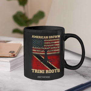 American Grown Trini Roots Coffee Mug Trinidad and Tobago USA Flag Trinidadian Proud Us TS10 Print Your Wear