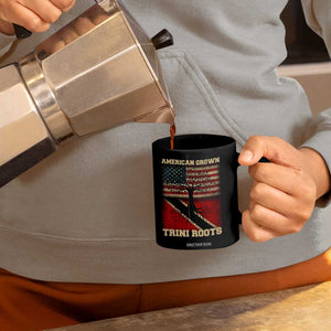 American Grown Trini Roots Coffee Mug Trinidad and Tobago USA Flag Trinidadian Proud Us TS10 Print Your Wear