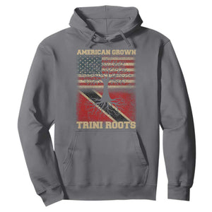 American Grown Trini Roots Hoodie Trinidad and Tobago USA Flag Trinidadian Proud Us TS10 Charcoal Print Your Wear