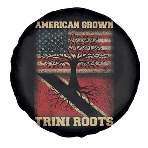 American Grown Trini Roots Spare Tire Cover Trinidad and Tobago USA Flag Trinidadian Proud Us TS10 Print Your Wear