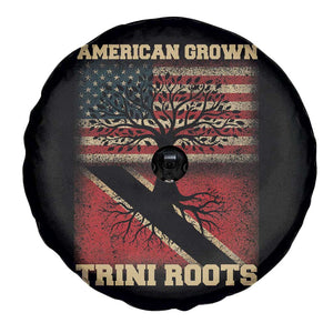 American Grown Trini Roots Spare Tire Cover Trinidad and Tobago USA Flag Trinidadian Proud Us TS10 Print Your Wear