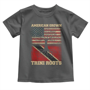 American Grown Trini Roots Toddler T Shirt Trinidad and Tobago USA Flag Trinidadian Proud Us TS10 Dark Heather Print Your Wear