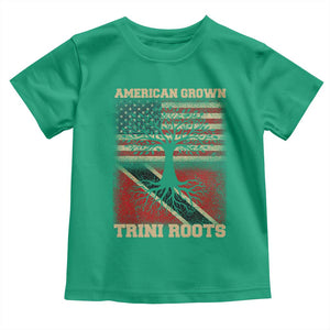 American Grown Trini Roots Toddler T Shirt Trinidad and Tobago USA Flag Trinidadian Proud Us TS10 Irish Green Print Your Wear