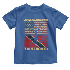 American Grown Trini Roots Toddler T Shirt Trinidad and Tobago USA Flag Trinidadian Proud Us TS10 Royal Blue Print Your Wear