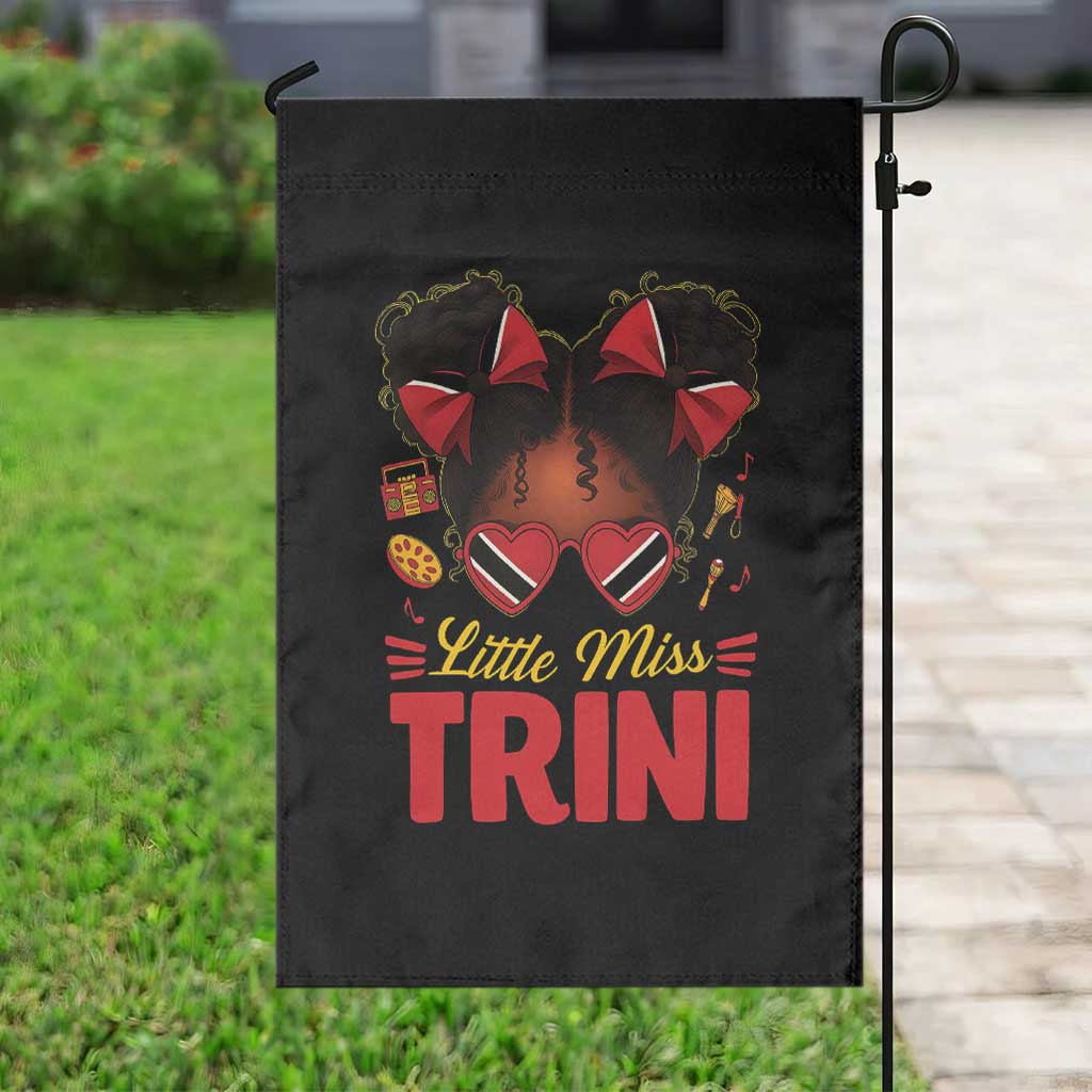 Little Miss Trinidad And Tobago Garden Flag Afro Black Messy Bun Girl Trini Flag Bow TS10 Print Your Wear