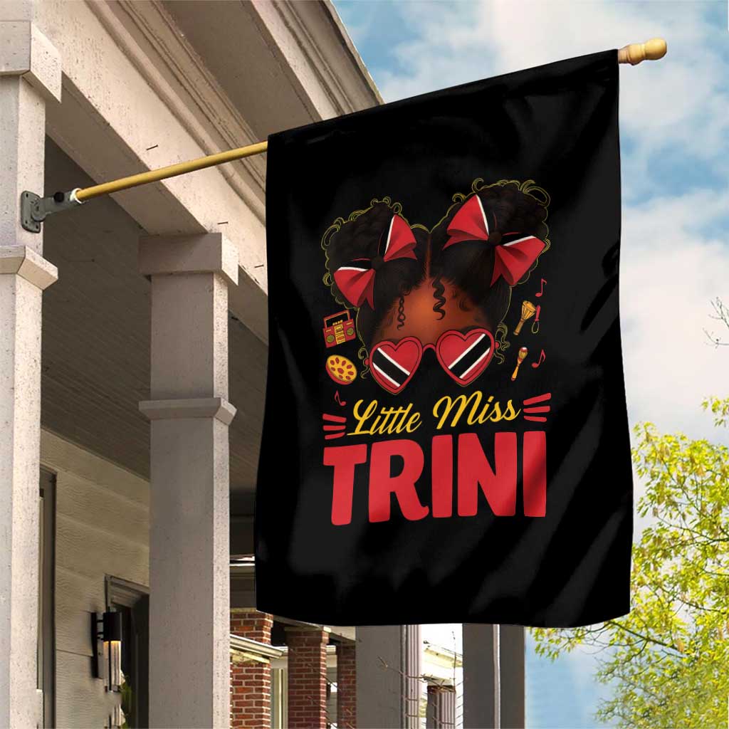 Little Miss Trinidad And Tobago Garden Flag Afro Black Messy Bun Girl Trini Flag Bow TS10 Print Your Wear