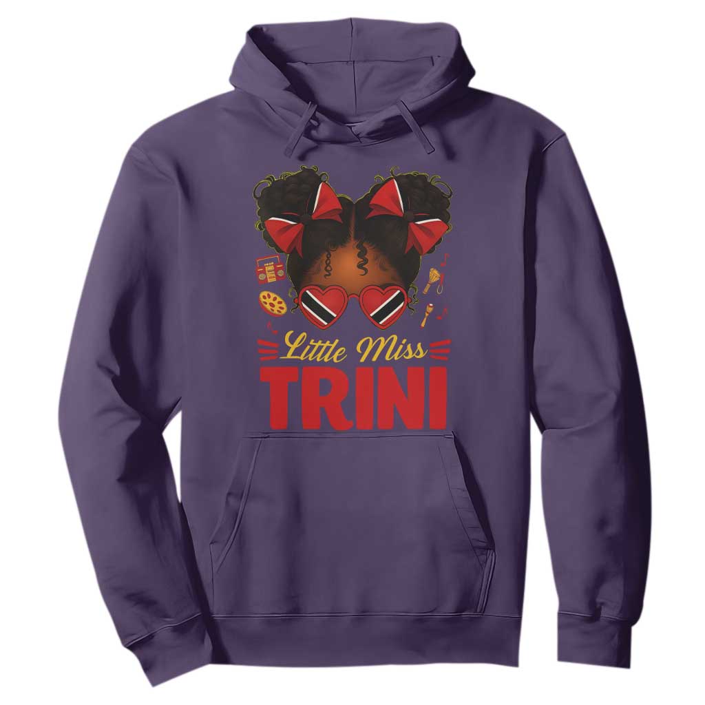 Little Miss Trinidad And Tobago Hoodie Afro Black Messy Bun Girl Trini Flag Bow TS10 Purple Print Your Wear