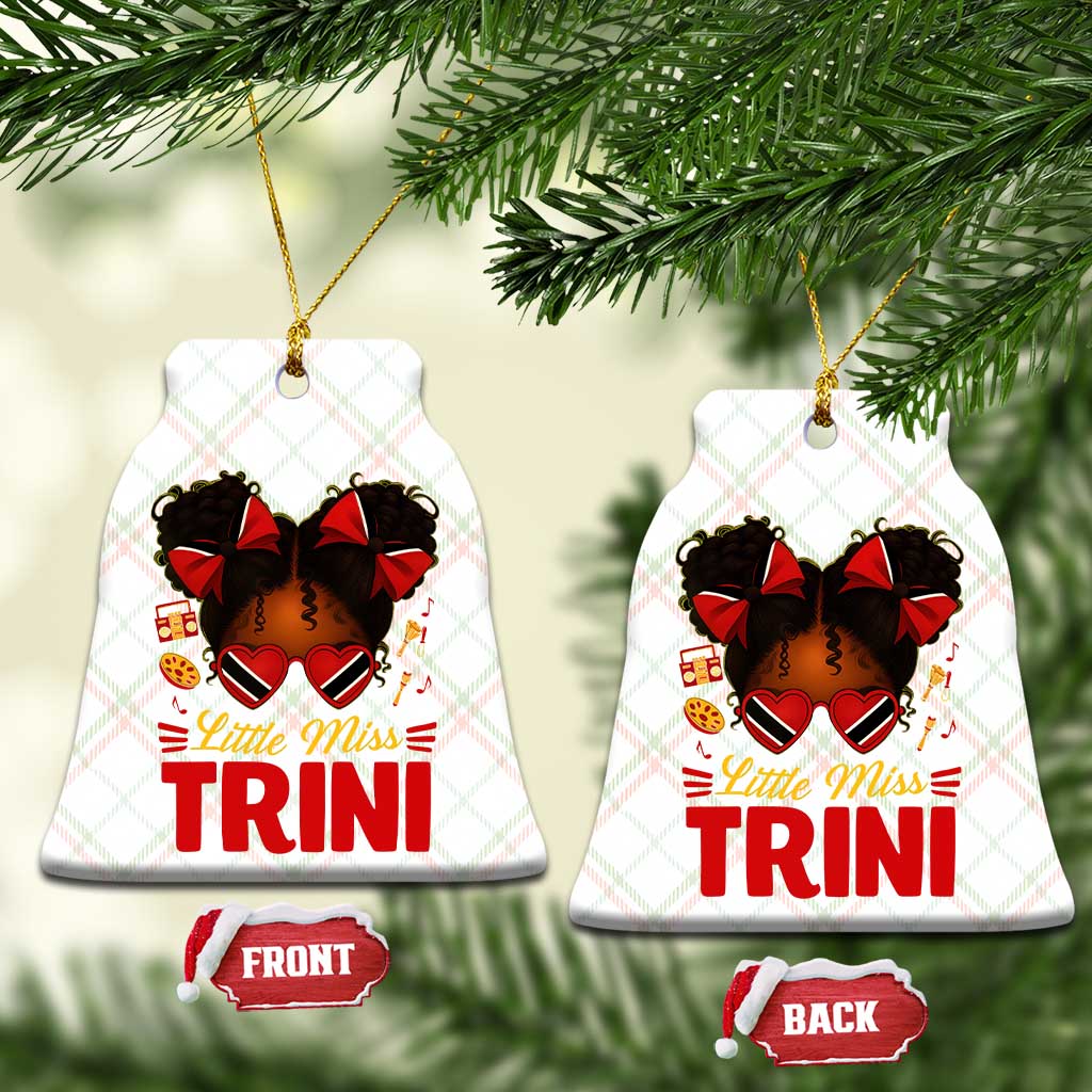 Little Miss Trinidad And Tobago Ceramic Ornament Afro Black Messy Bun Girl Trini Flag Bow TS10 Print Your Wear