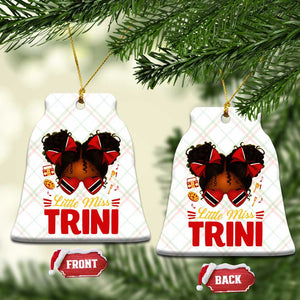 Little Miss Trinidad And Tobago Ceramic Ornament Afro Black Messy Bun Girl Trini Flag Bow TS10 Print Your Wear