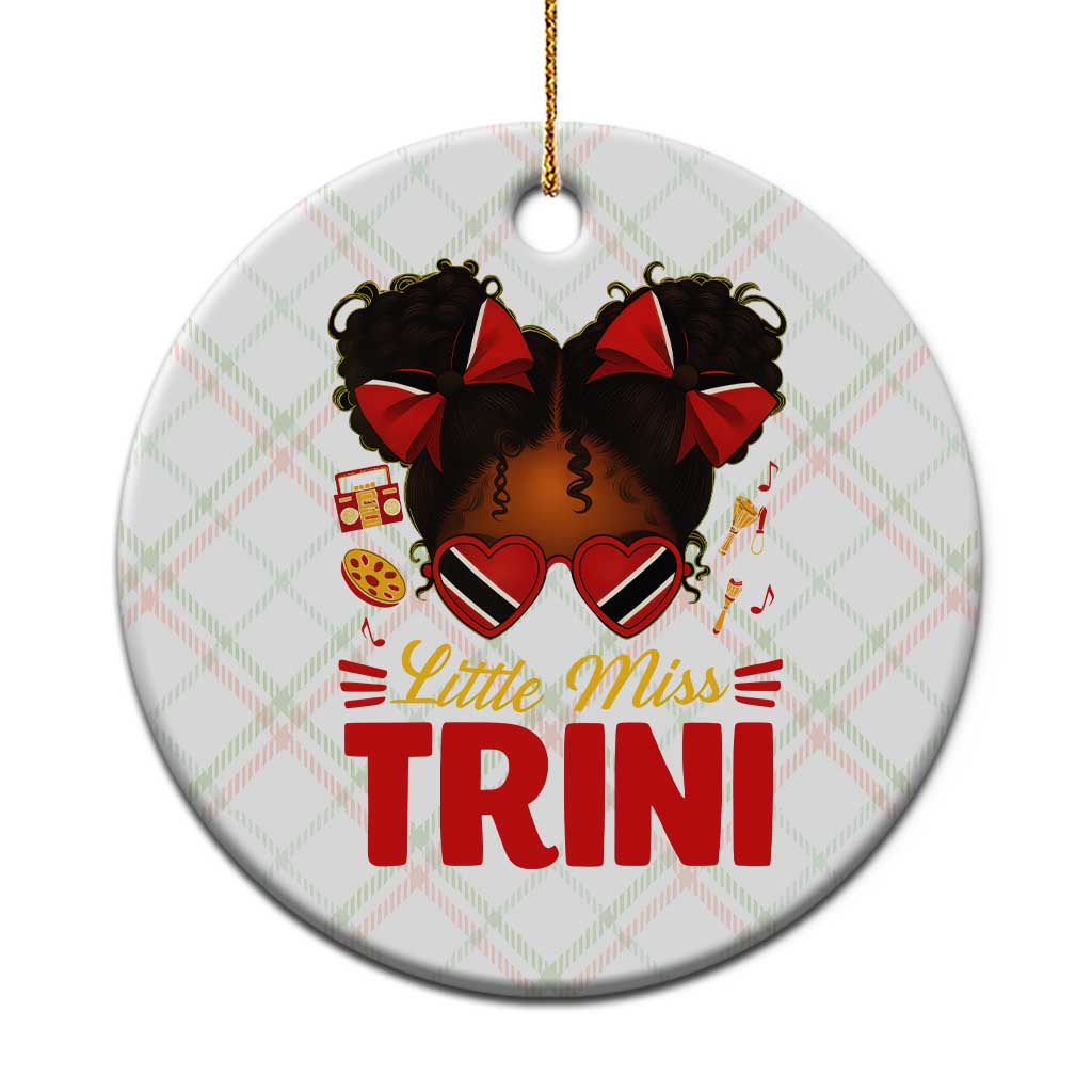 Little Miss Trinidad And Tobago Ceramic Ornament Afro Black Messy Bun Girl Trini Flag Bow TS10 1pc Christmas Plaid Print Your Wear