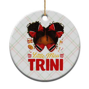 Little Miss Trinidad And Tobago Ceramic Ornament Afro Black Messy Bun Girl Trini Flag Bow TS10 1pc Christmas Plaid Print Your Wear