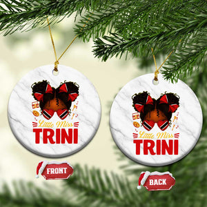 Little Miss Trinidad And Tobago Ceramic Ornament Afro Black Messy Bun Girl Trini Flag Bow TS10 1pc White Marble Print Your Wear