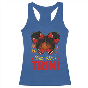 Little Miss Trinidad And Tobago Racerback Tank Top Afro Black Messy Bun Girl Trini Flag Bow TS10 Royal Blue Print Your Wear