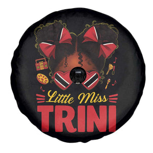 Little Miss Trinidad And Tobago Spare Tire Cover Afro Black Messy Bun Girl Trini Flag Bow TS10 Print Your Wear