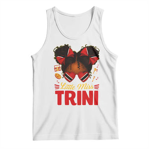 Little Miss Trinidad And Tobago Tank Top Afro Black Messy Bun Girl Trini Flag Bow TS10 White Print Your Wear