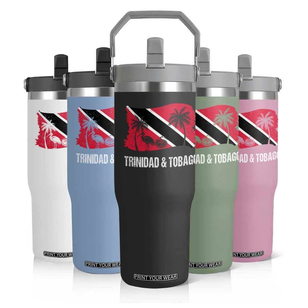 Trini Pride Flip Straw Tumbler Caribbean Trinidad And Tobago Flag TS10 Print Your Wear