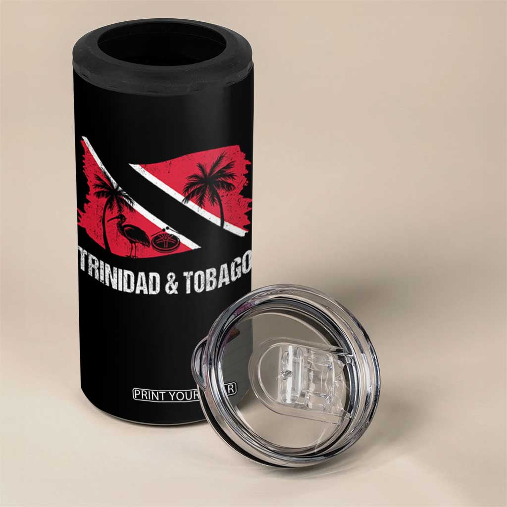 Trini Pride 4 in 1 Can Cooler Tumbler Caribbean Trinidad And Tobago Flag TS10 Print Your Wear