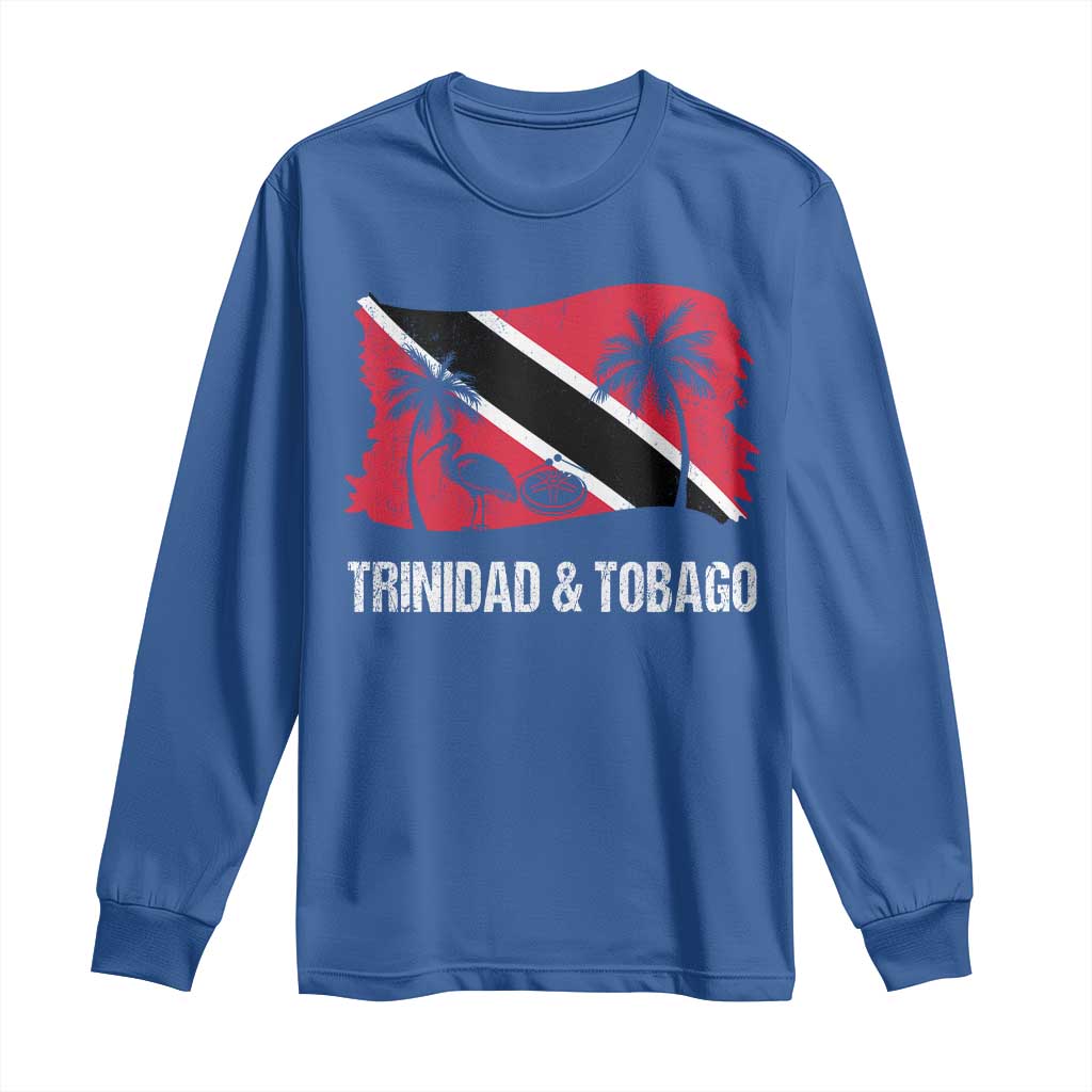Trini Pride Long Sleeve Shirt Caribbean Trinidad And Tobago Flag TS10 Royal Blue Print Your Wear