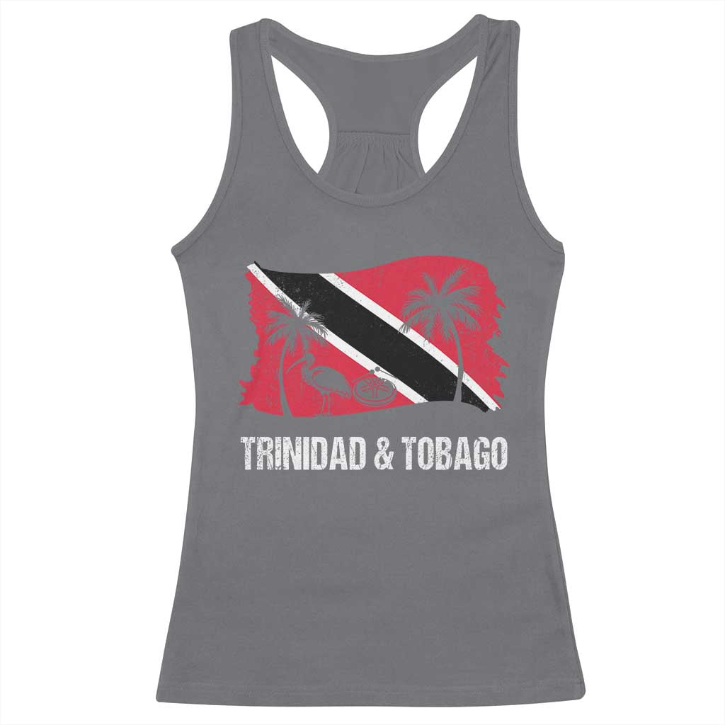 Trini Pride Racerback Tank Top Caribbean Trinidad And Tobago Flag TS10 Charcoal Print Your Wear