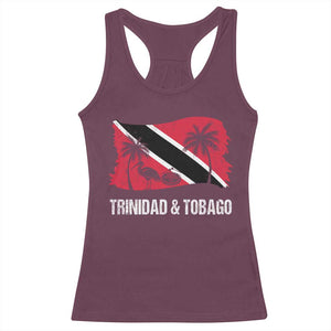 Trini Pride Racerback Tank Top Caribbean Trinidad And Tobago Flag TS10 Maroon Print Your Wear