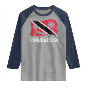 Trini Pride Raglan Shirt Caribbean Trinidad And Tobago Flag TS10 Sport Gray Navy Print Your Wear