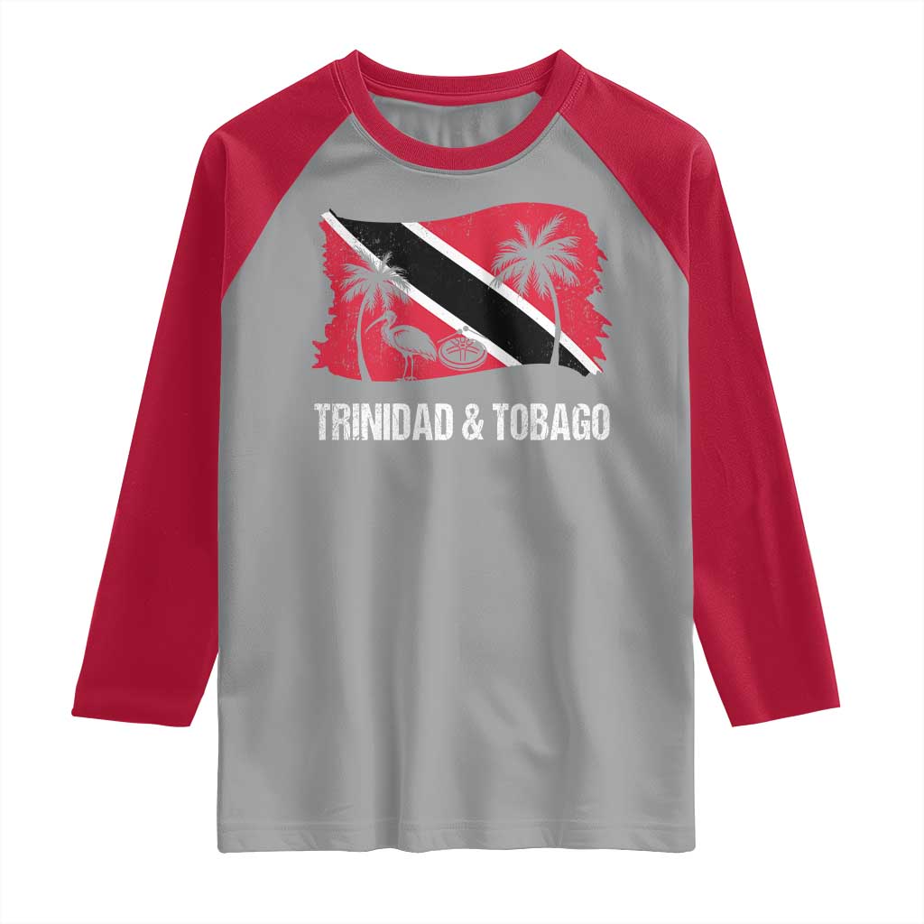 Trini Pride Raglan Shirt Caribbean Trinidad And Tobago Flag TS10 Sport Gray Red Print Your Wear