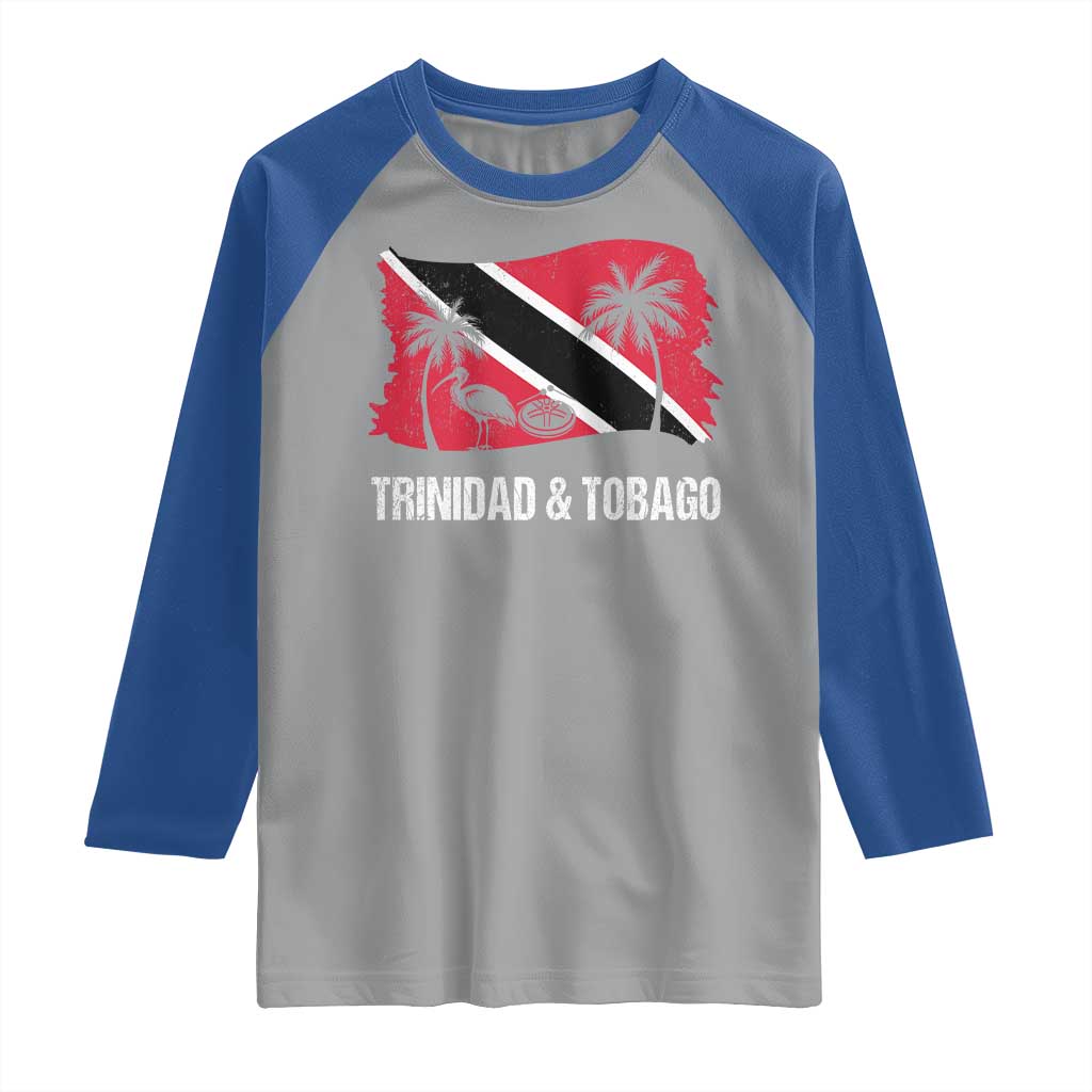 Trini Pride Raglan Shirt Caribbean Trinidad And Tobago Flag TS10 Sport Gray Royal Print Your Wear