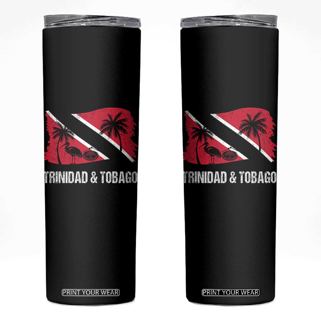 Trini Pride Skinny Tumbler Caribbean Trinidad And Tobago Flag TS10 Black Print Your Wear