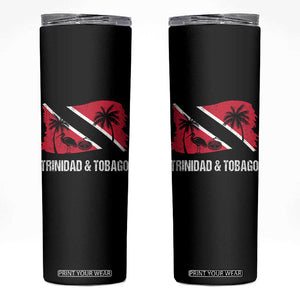 Trini Pride Skinny Tumbler Caribbean Trinidad And Tobago Flag TS10 Black Print Your Wear