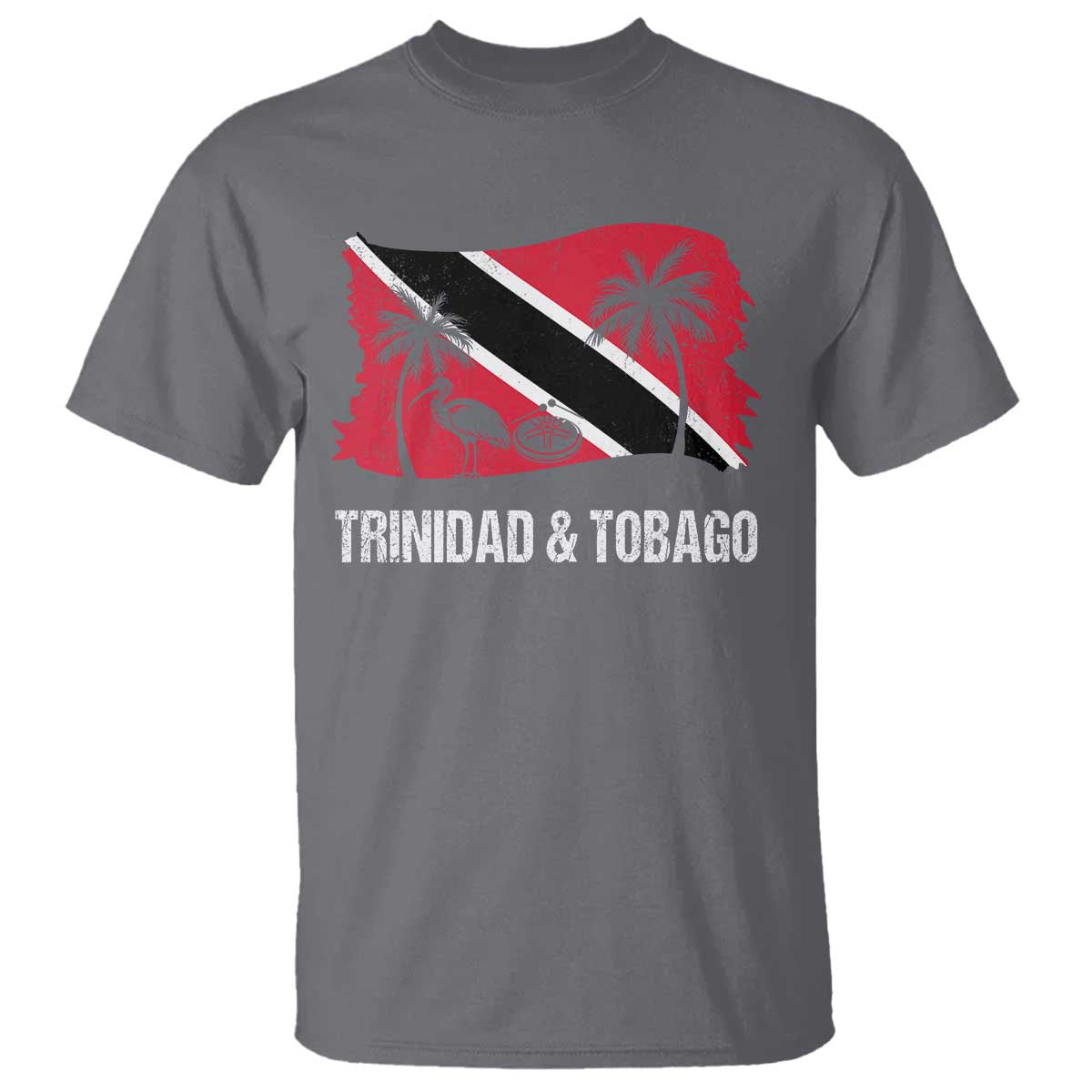 Trini Pride T Shirt Caribbean Trinidad And Tobago Flag TS10 Charcoal Print Your Wear