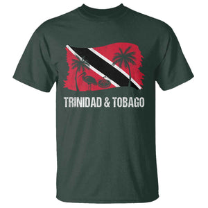 Trini Pride T Shirt Caribbean Trinidad And Tobago Flag TS10 Dark Forest Green Print Your Wear