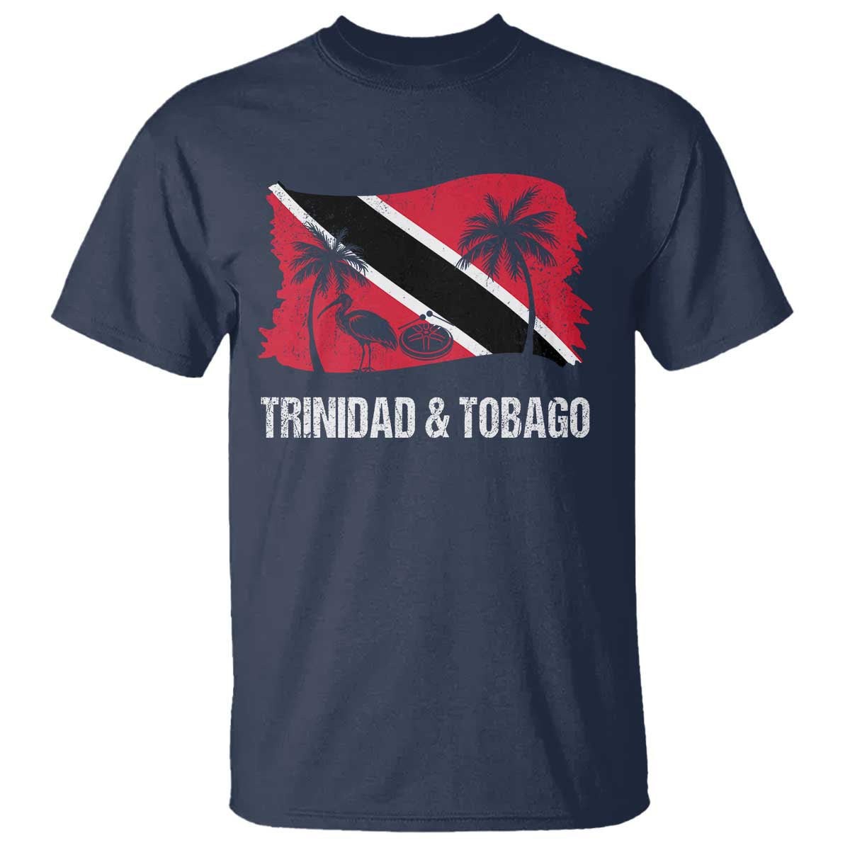 Trini Pride T Shirt Caribbean Trinidad And Tobago Flag TS10 Navy Print Your Wear