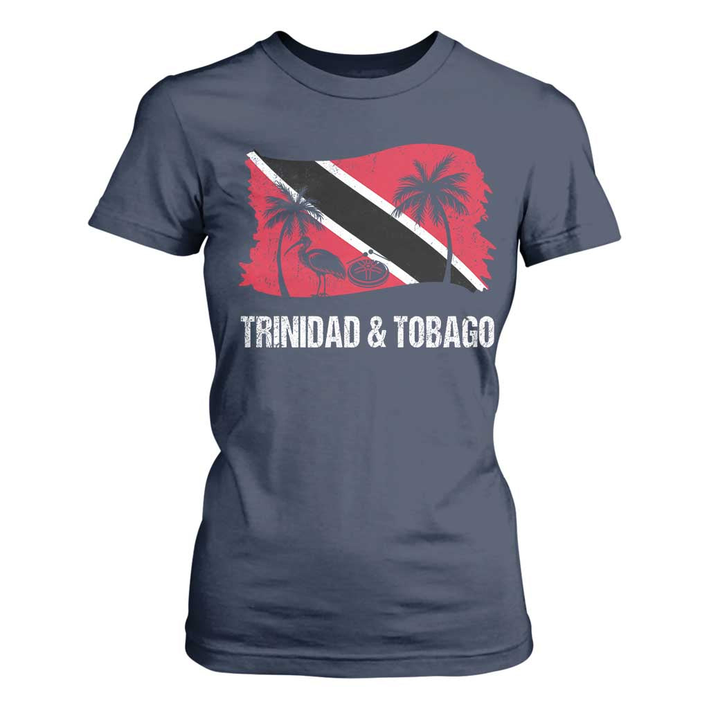 Trini Pride T Shirt For Women Caribbean Trinidad And Tobago Flag TS10 Navy Print Your Wear