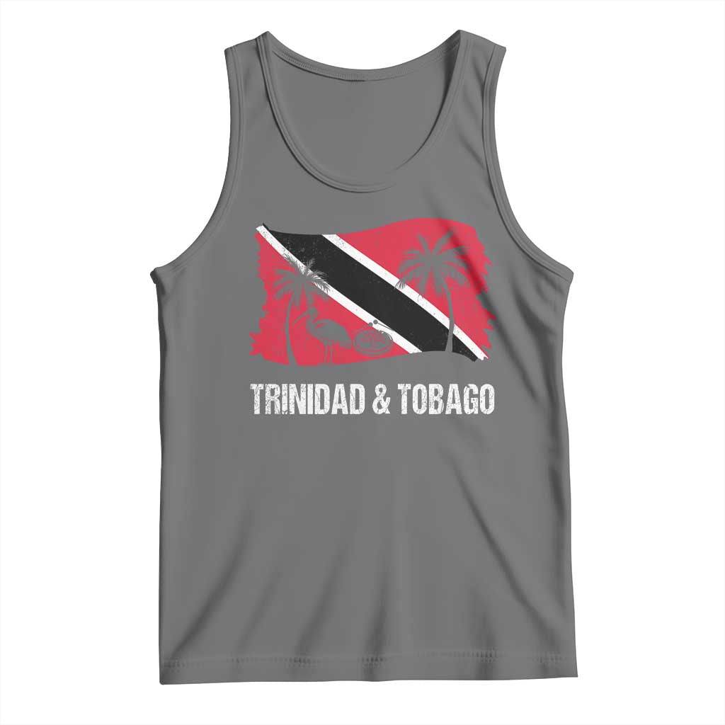 Trini Pride Tank Top Caribbean Trinidad And Tobago Flag TS10 Black Heather Print Your Wear